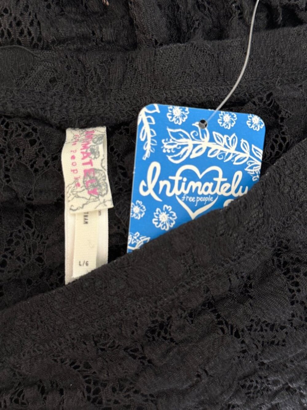 NWT Free People Black Sheer Floral Lace Leggings | Whimsigoth Dark Coquette Boho - Picture 15 of 16
